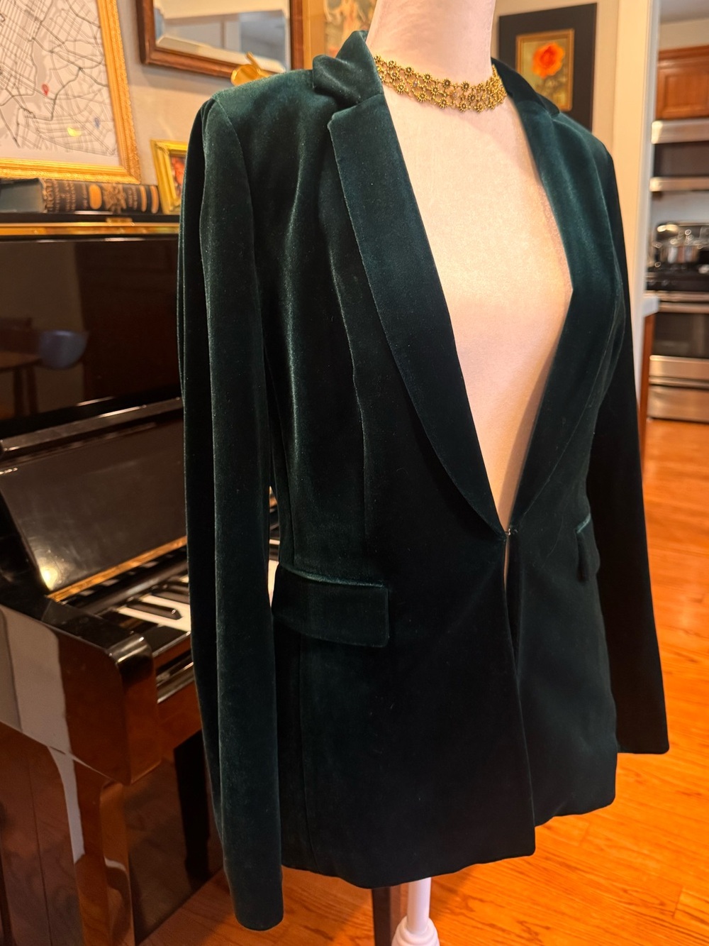 Tahari Velvet Holiday Blazer